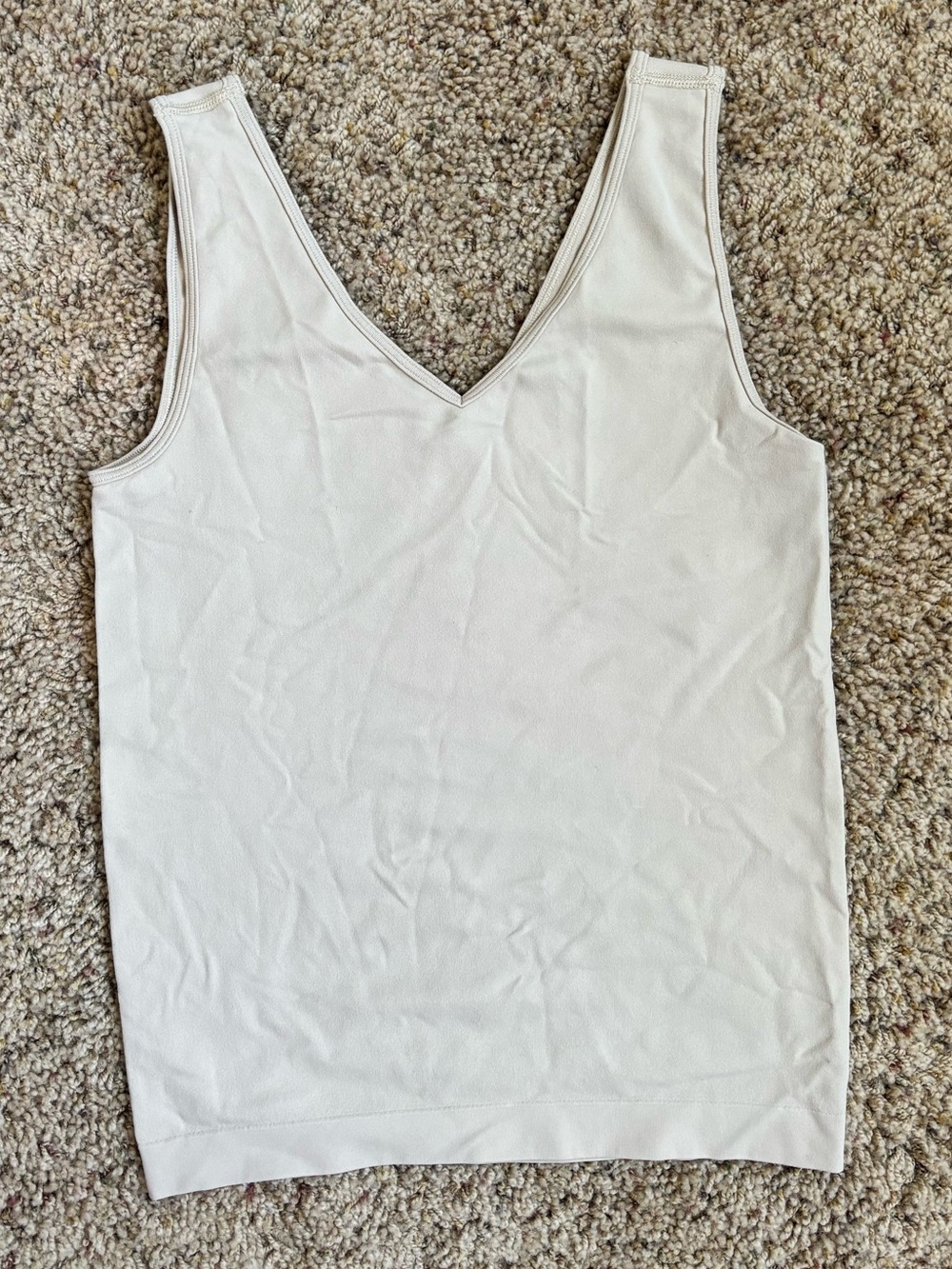 V-Neck Cream Women’s Tank Top